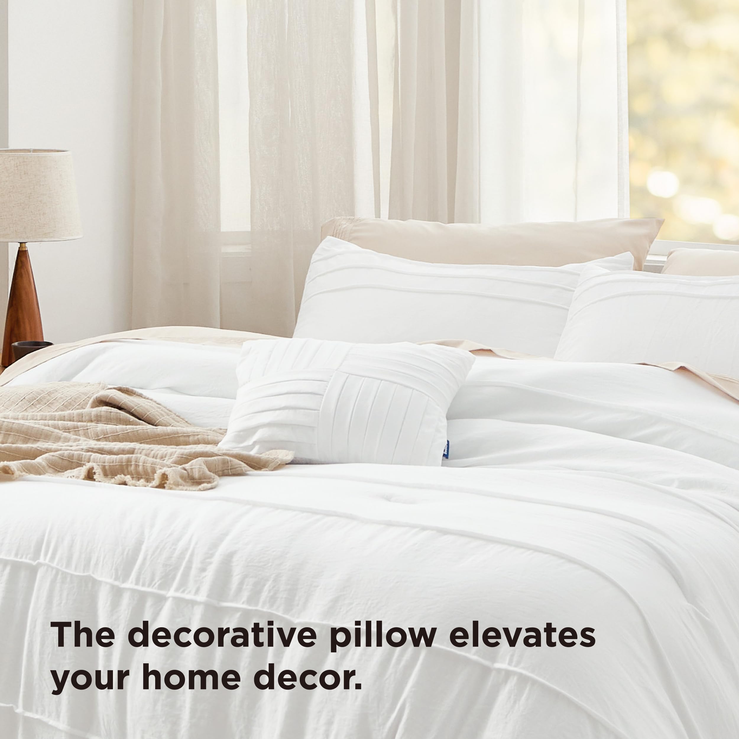 Bedsure comforter on Twin-XL mattress showing full coverage and proper drape