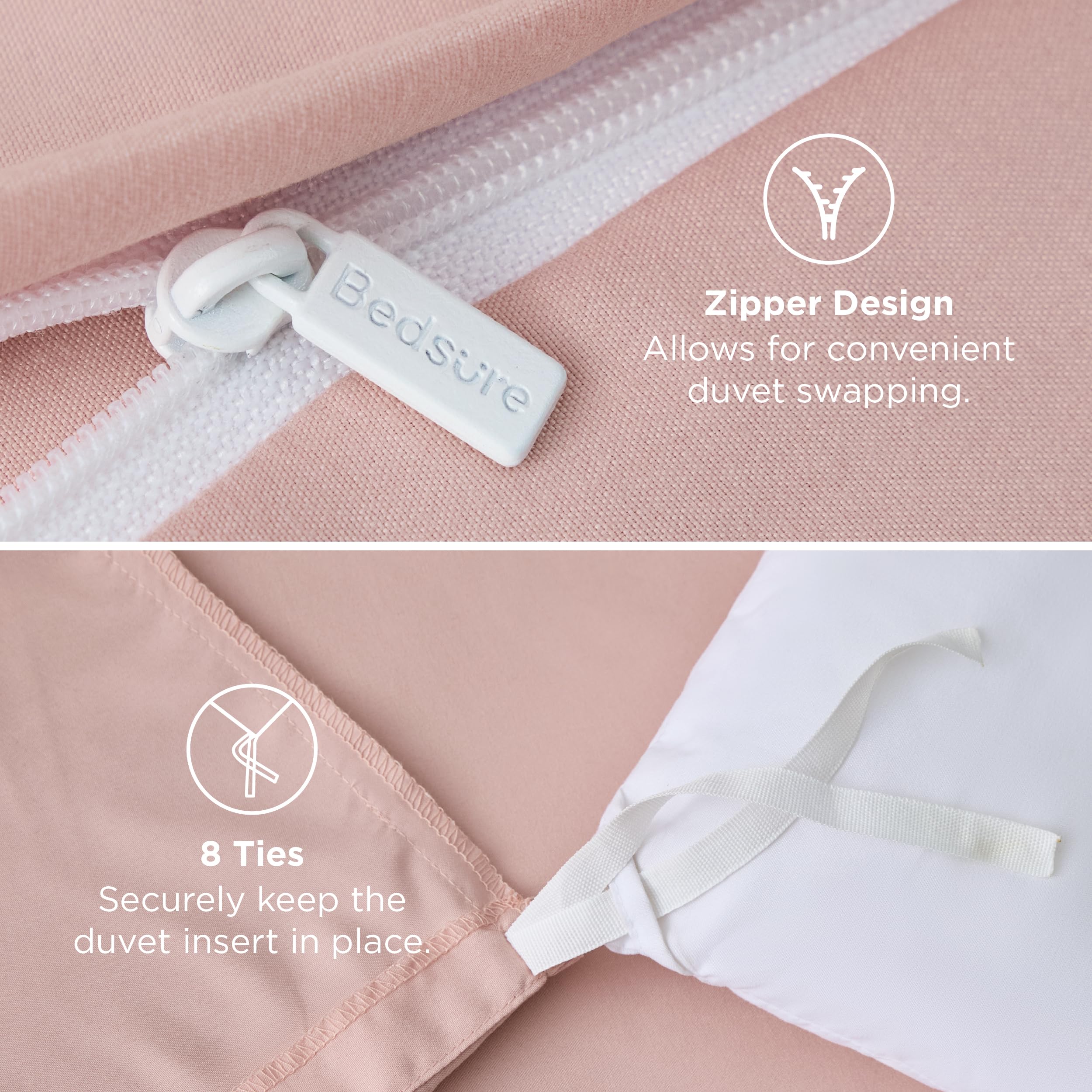 Bedsure queen-size scale on mattress to show coverage and drape