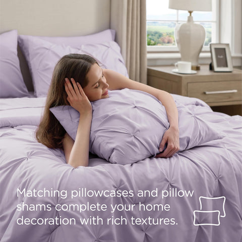 Bedsure twin comforter on floor with ruler for scale aiding size selection