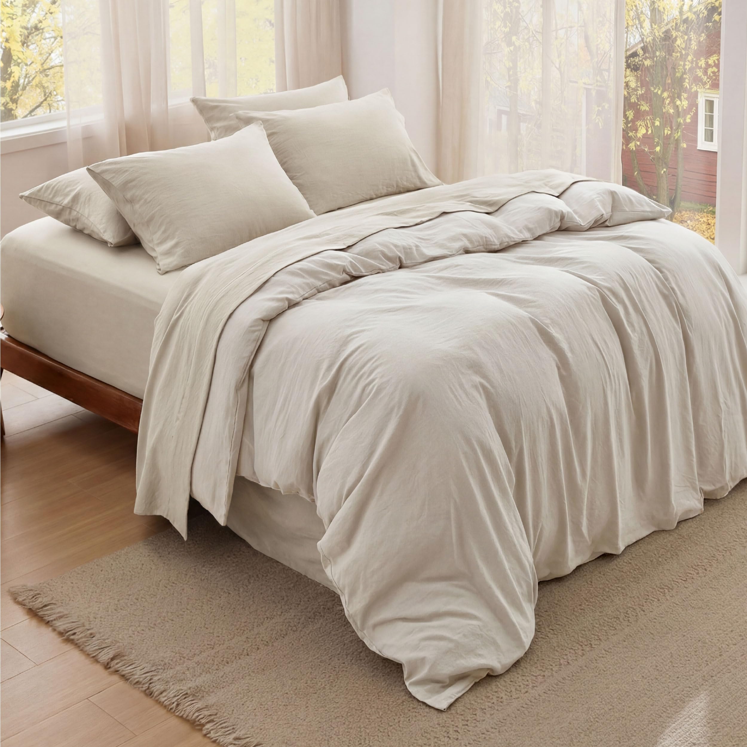 Bedsure sheet depth shown with ruler beside mattress, showing 18-inch fit