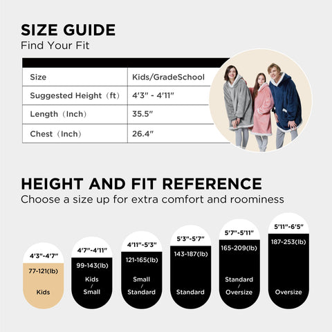 Bedsure hoodie with toy to show size scale and kid-friendly fit
