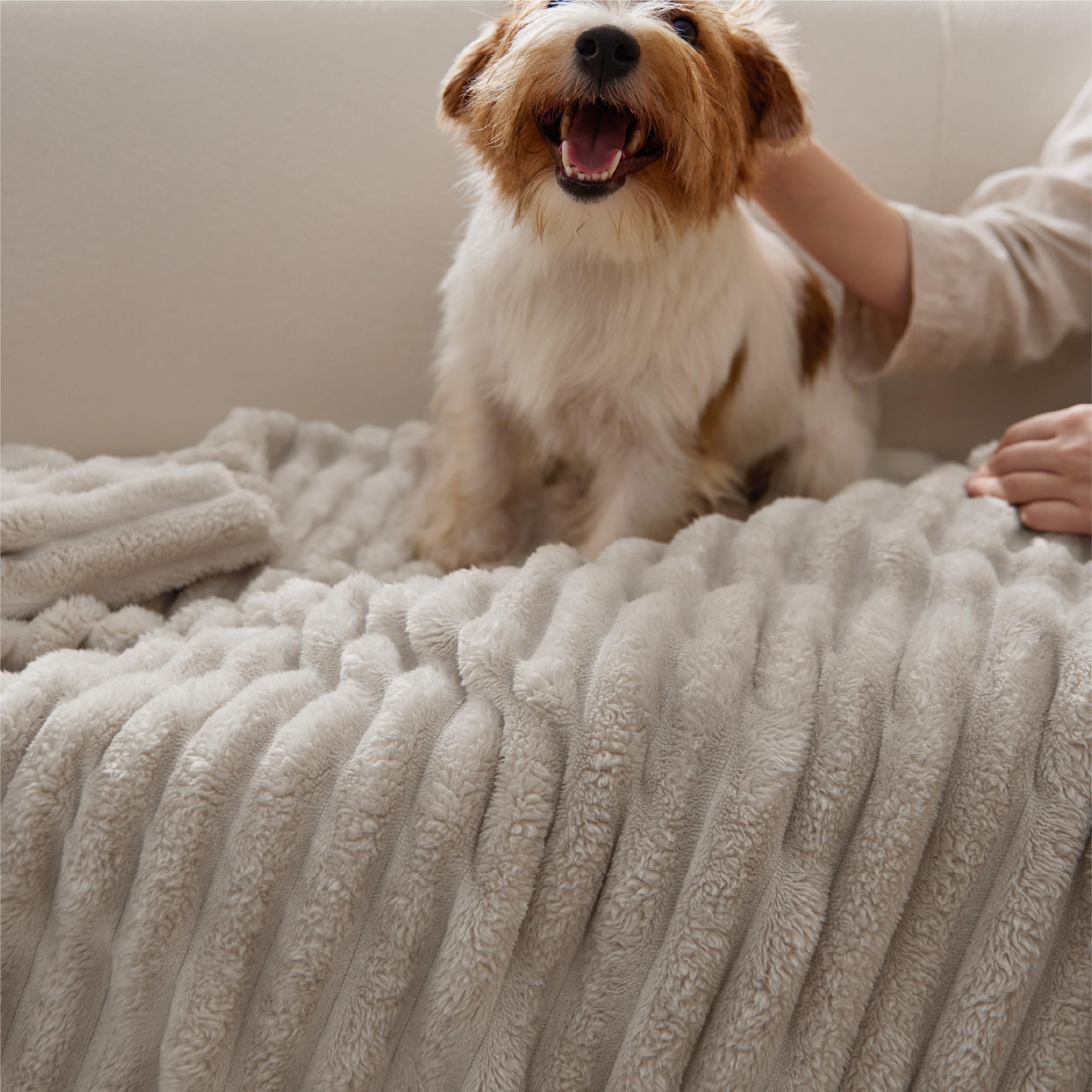 Bedsure throw styled on bed showing layered bedroom aesthetic benefit