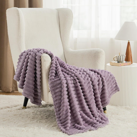 Bedsure folded throw detail highlighting plush microfiber for neat storage