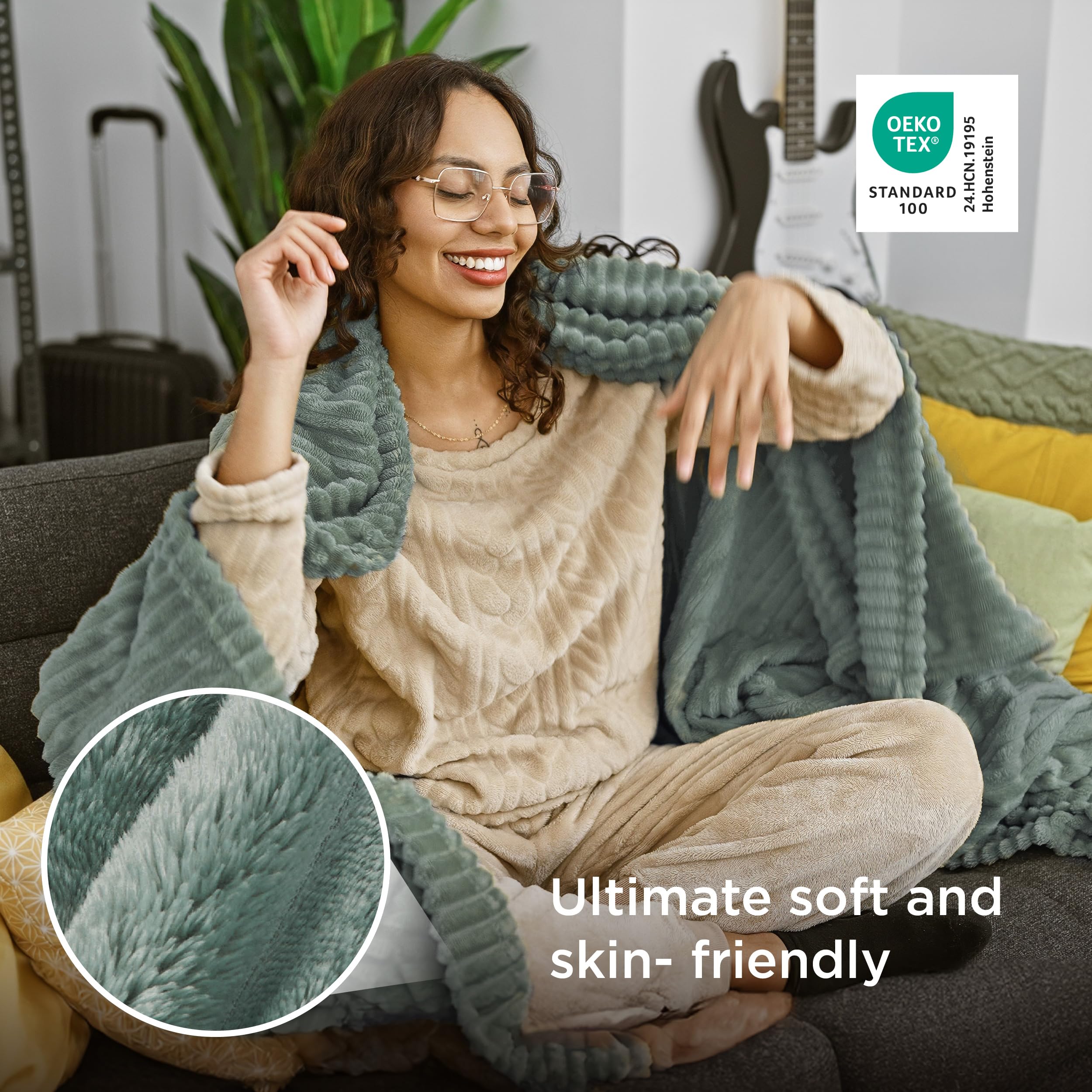 Bedsure seam detail illustrating reinforced stitching for lasting durability