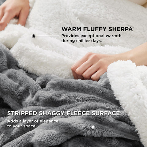Bedsure stripe texture detail, refined pattern adds visual depth