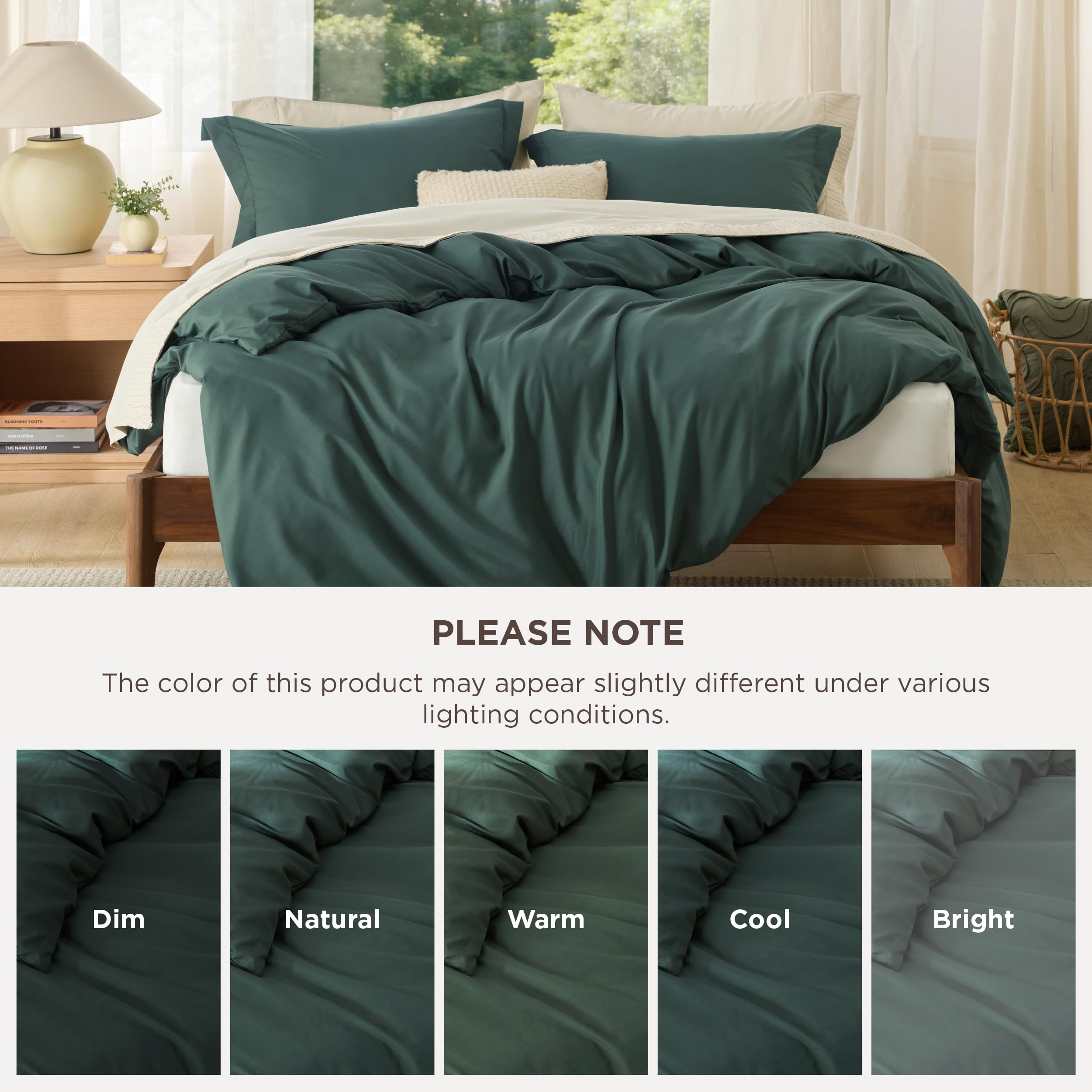 Bedsure styled bedroom with set creating a calm, coordinated look