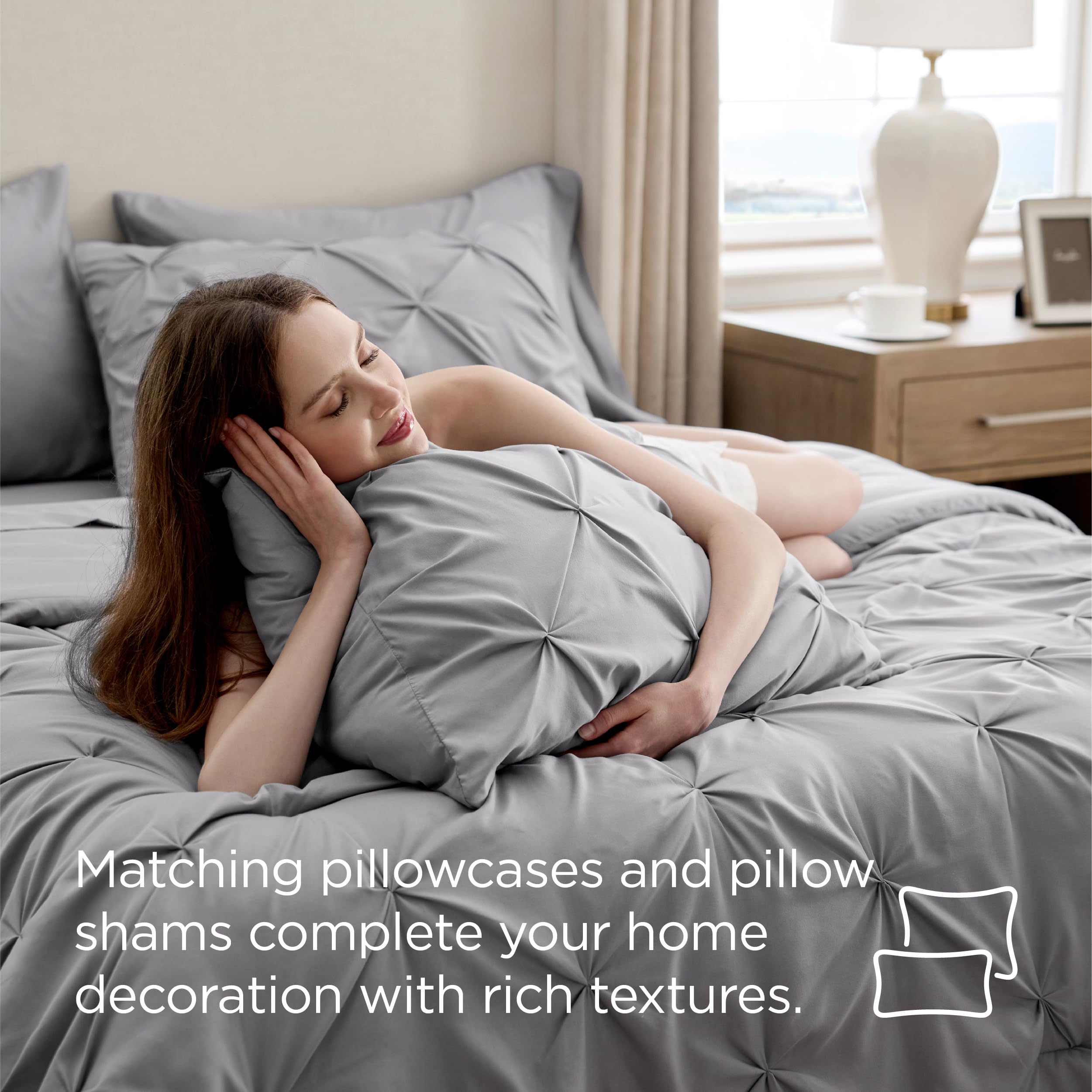 Bedsure styled bedroom with set installed showing elevated decor appeal