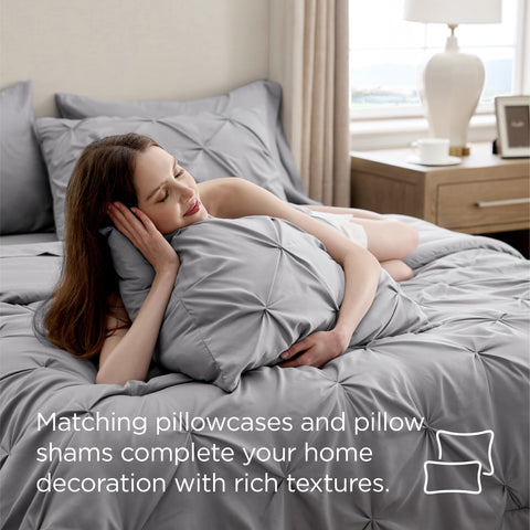 Bedsure styled bedroom with set installed showing elevated decor appeal
