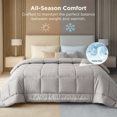 Bedsure sewn-in tabs and corner detail securing duvet covers without shifting
