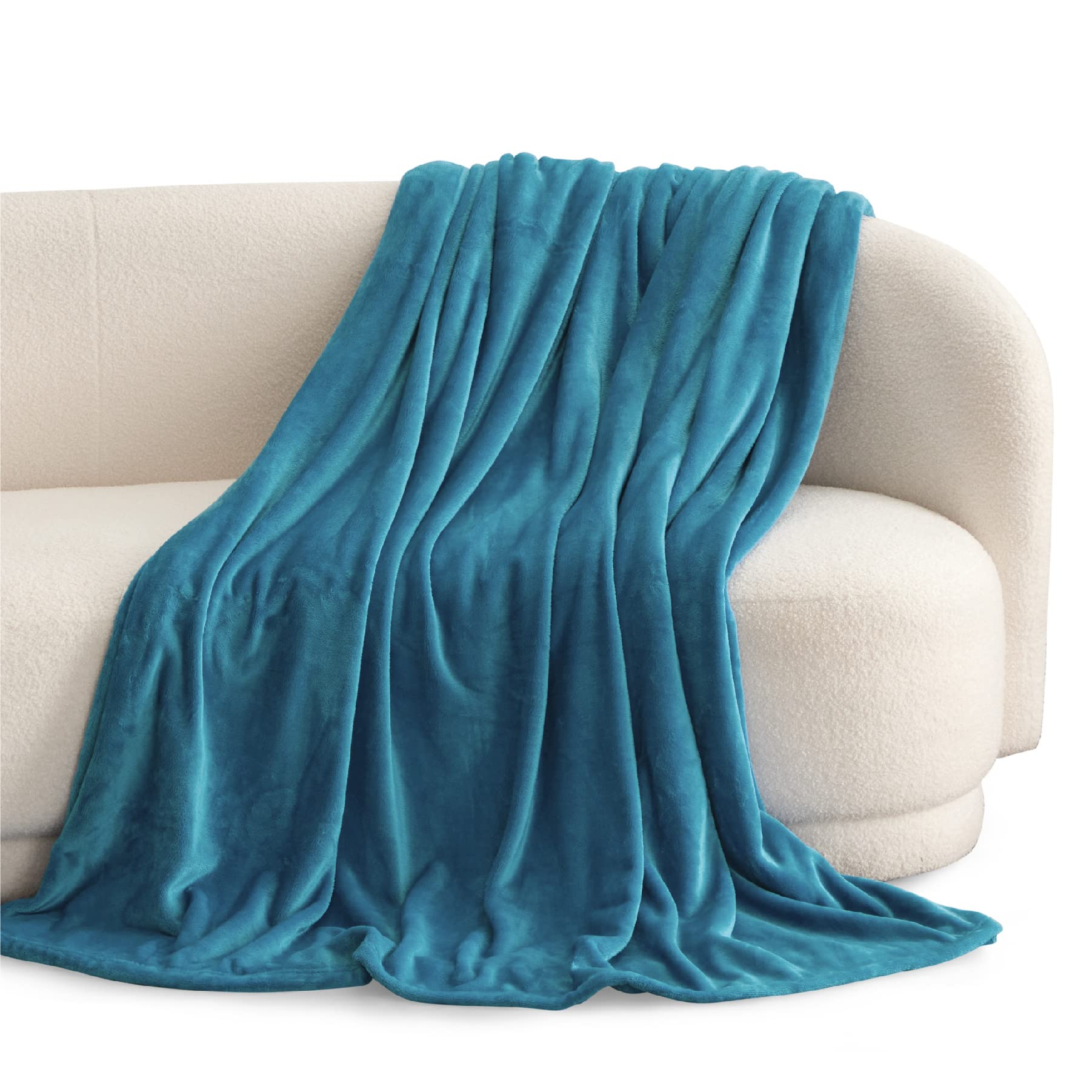 Bedsure close-up microfiber texture highlighting plush feel and softness