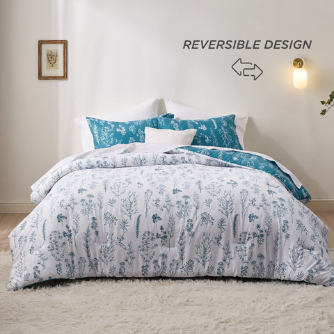 Bedsure reverse solid teal side displayed for minimalist styling benefit