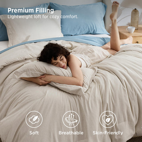 Bedsure close-up of brushed microfiber texture highlighting plush feel and warmth