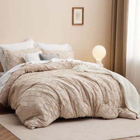 Bedsure close-up of brushed microfiber texture offering quiet, velvety comfort and softness