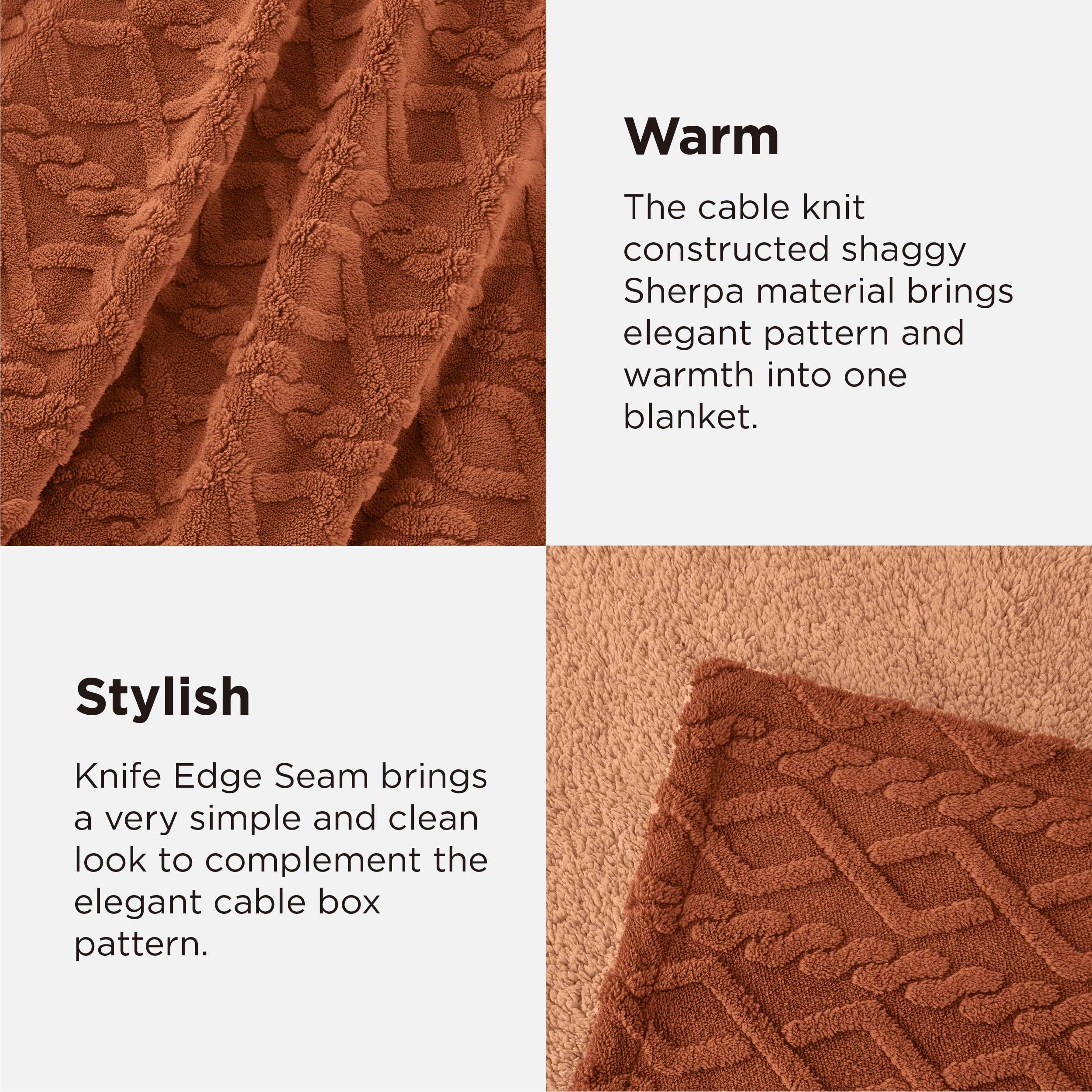 Bedsure fabric edge stitching close-up showing reinforced durability benefit