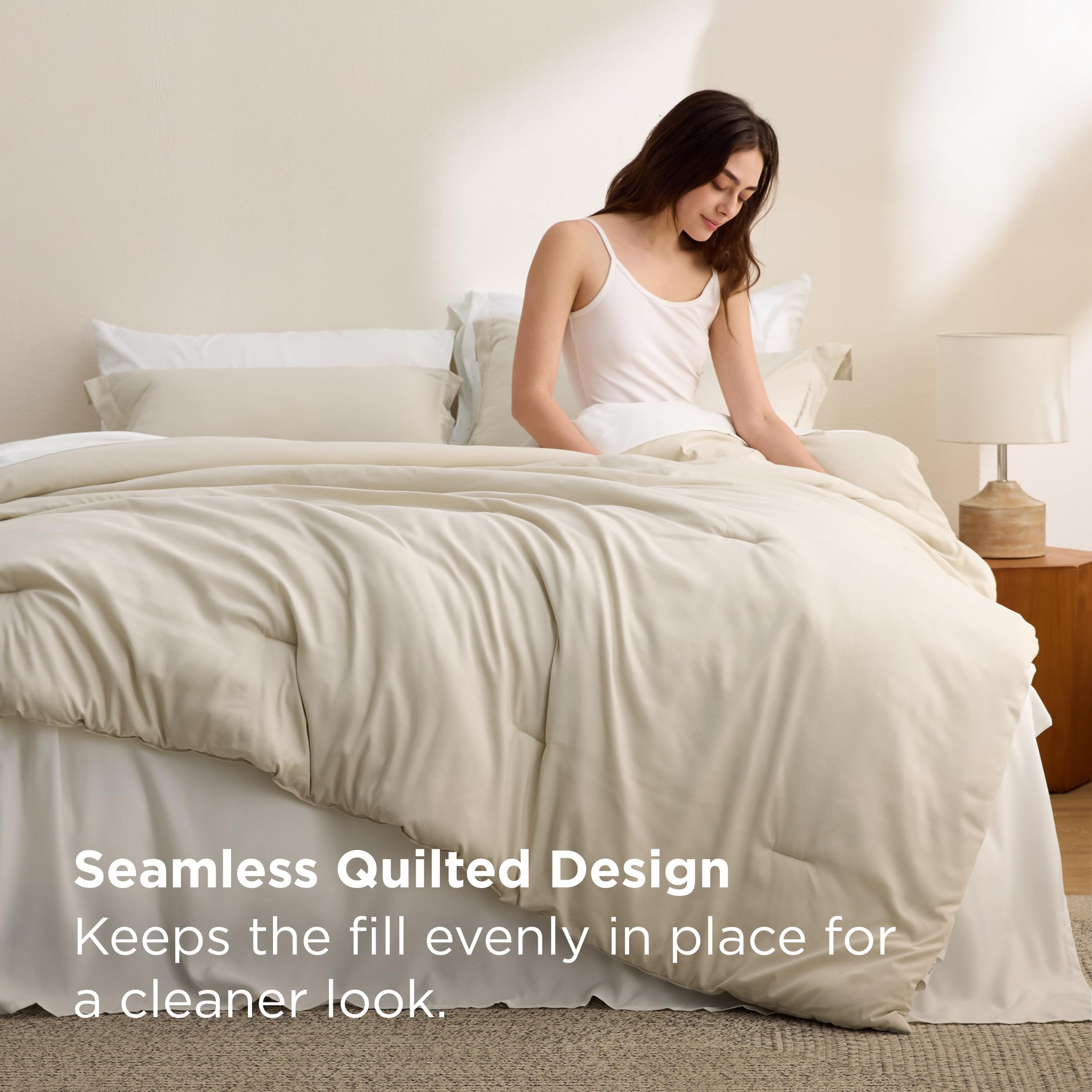 Bedsure microfiber texture close shot showing soft durable fabric feel