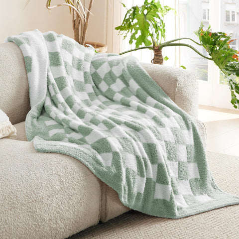 Bedsure throw draped over sofa adding warmth and style