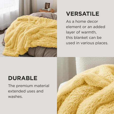 Bedsure blanket folded in gift packaging ready to present as a present
