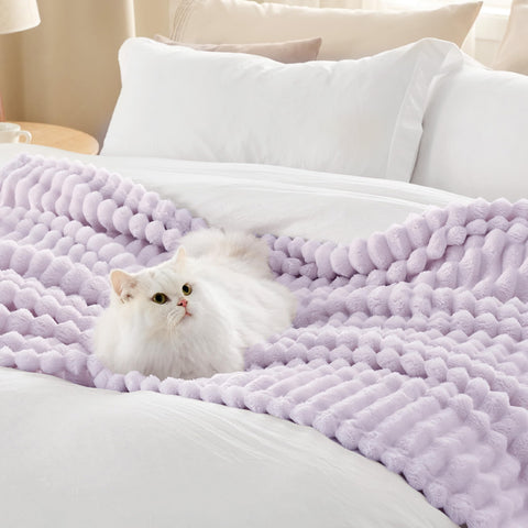 Bedsure throw folded in a stack ready as a gift with tidy presentation