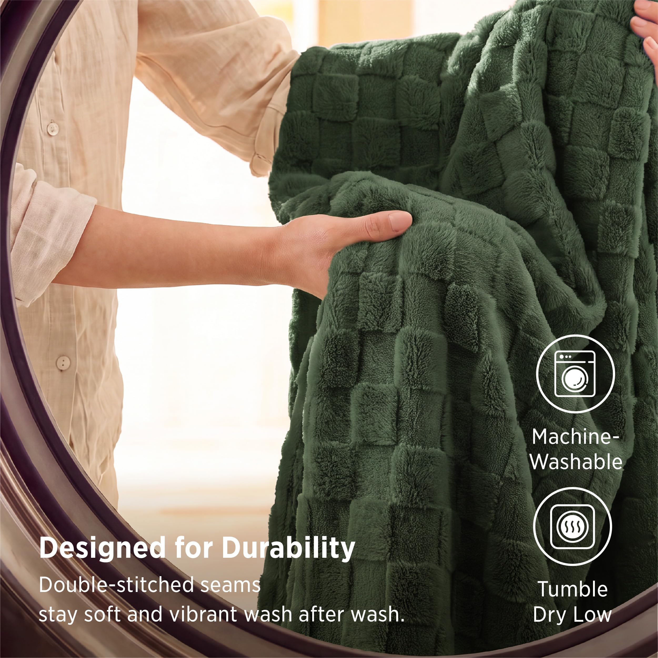 Bedsure throw draped on couch showing versatile use and cozy lounging benefit