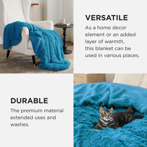 Bedsure throw on sofa lifestyle scene adds warmth and visual interest to living room