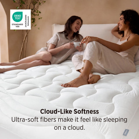 Bedsure TPU waterproof layer macro showing barrier that keeps mattress dry and breathable