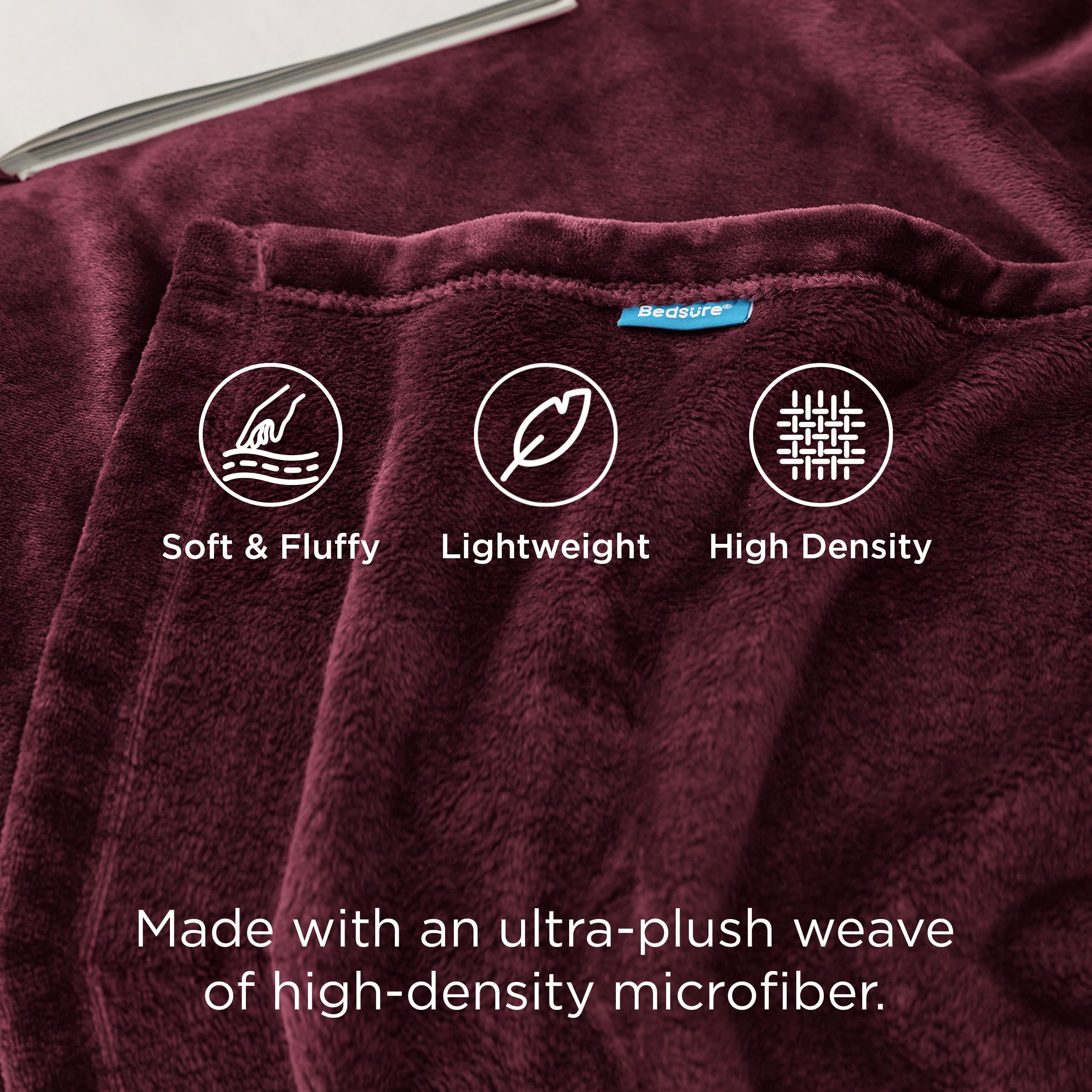 Bedsure stitched edge detail showing durable seams and long-lasting construction