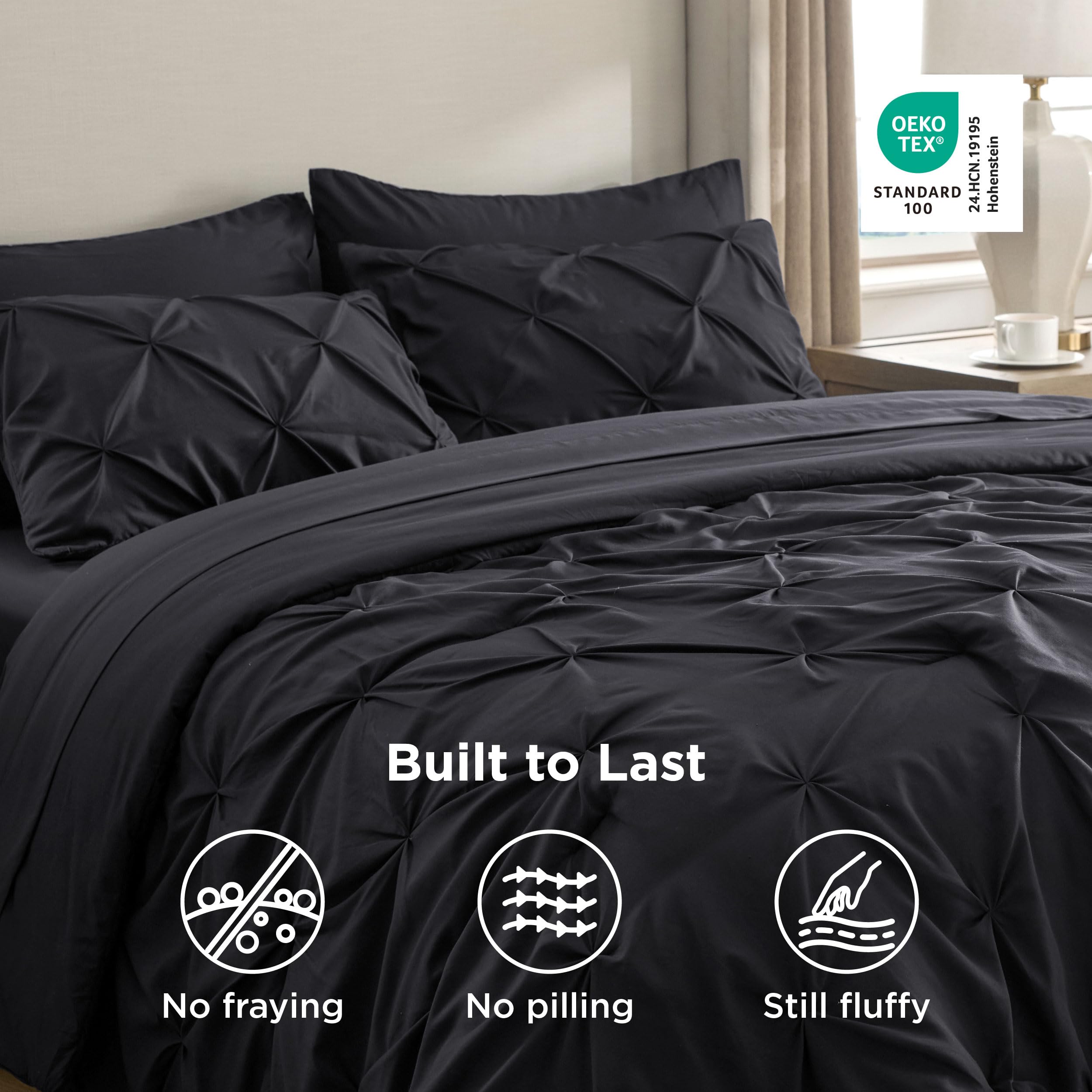 Bedsure set on twin mattress demonstrating scale and full-bed coverage