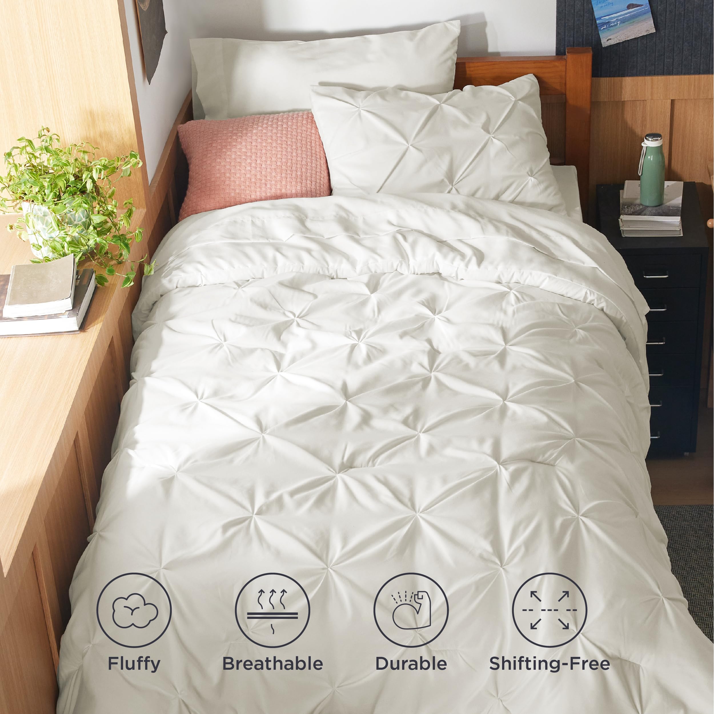 Bedsure microfiber sheet texture closeup highlighting soft, quiet feel