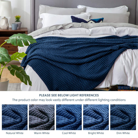 Bedsure blanket corner drape demonstrating soft hang and lightweight warmth benefit