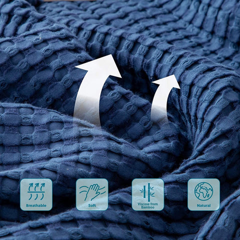 Bedsure blanket beside measuring tape displays 104x90 king size for accurate fit benefit