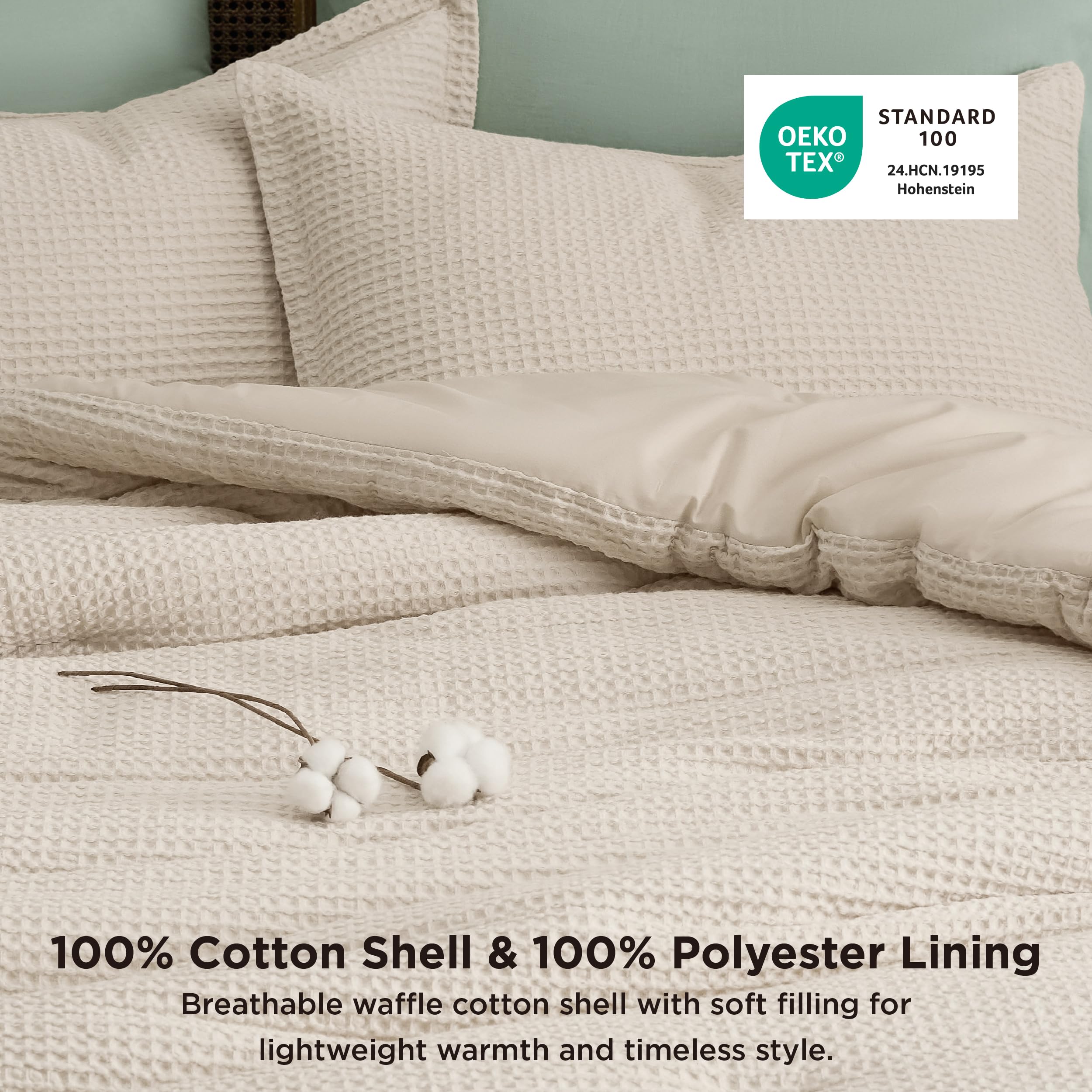 Bedsure pillow sham detail with neat edge providing coordinated finish and comfort