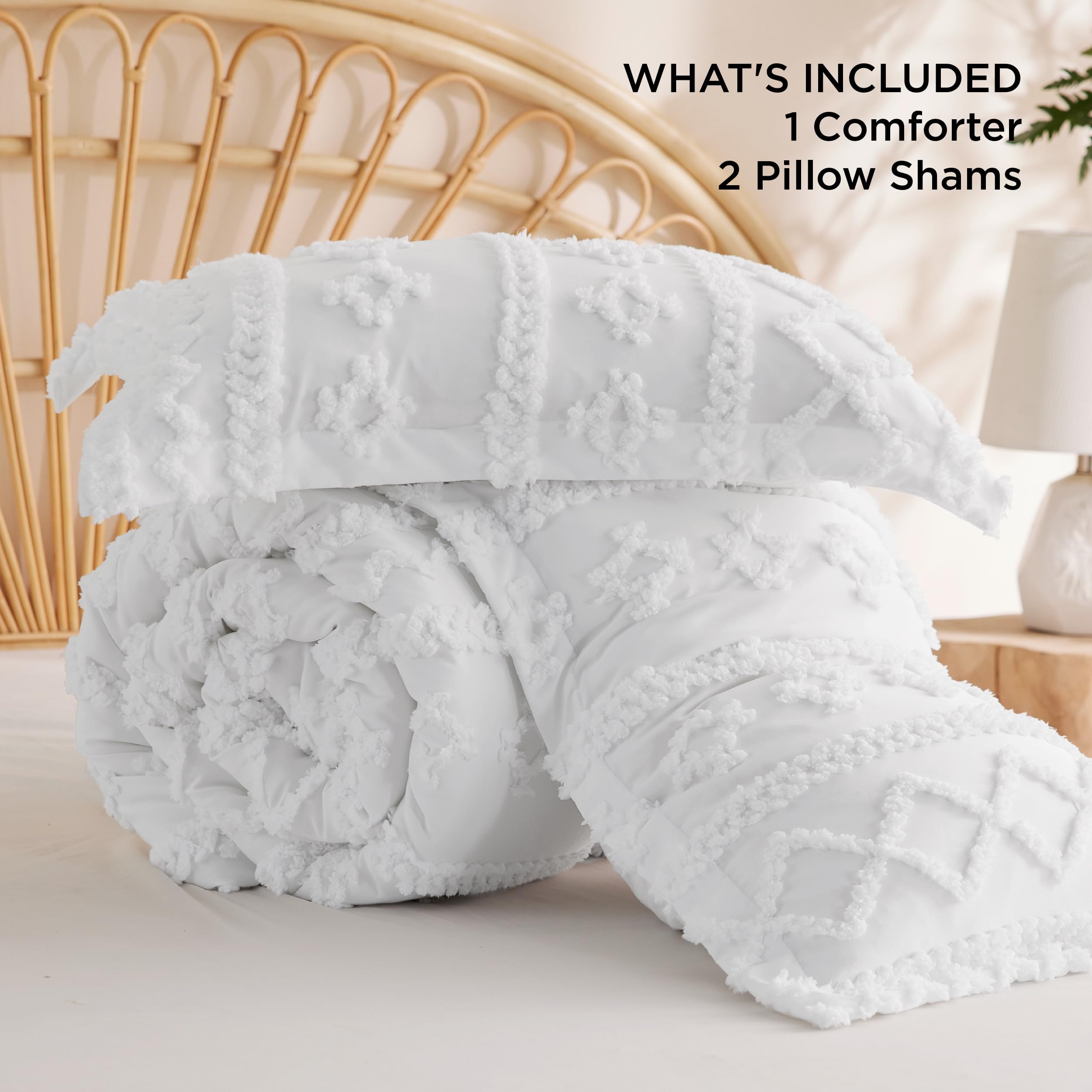 Bedsure washed softness and loft closeup showing plush fill and breathable comfort