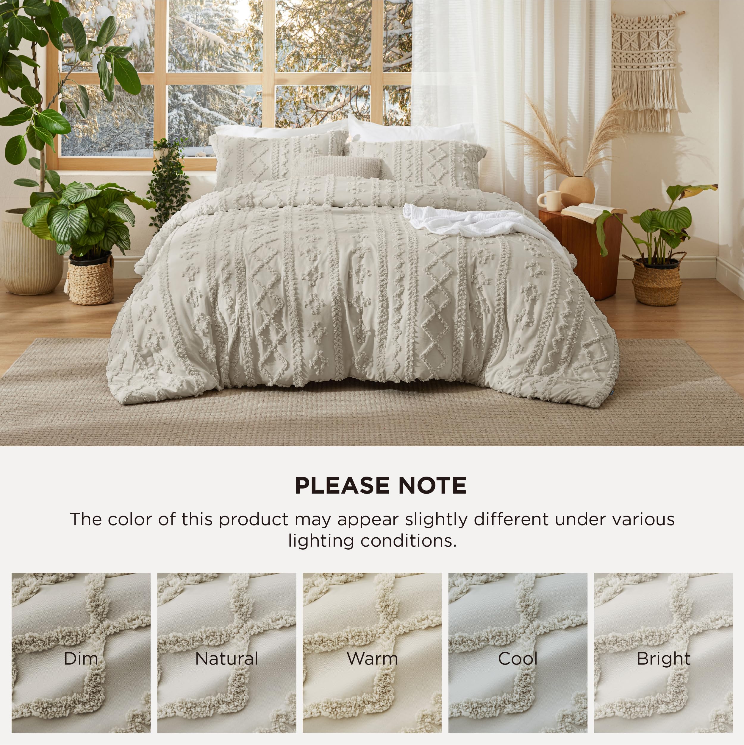 Bedsure washed fabric close-up showing softness and durable finish