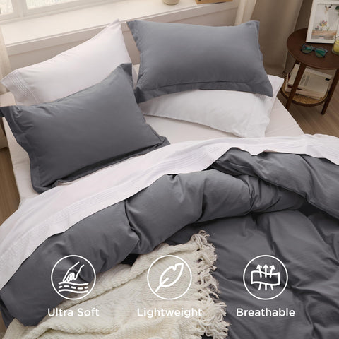 Bedsure zipper closure detail for quick, secure comforter insertion