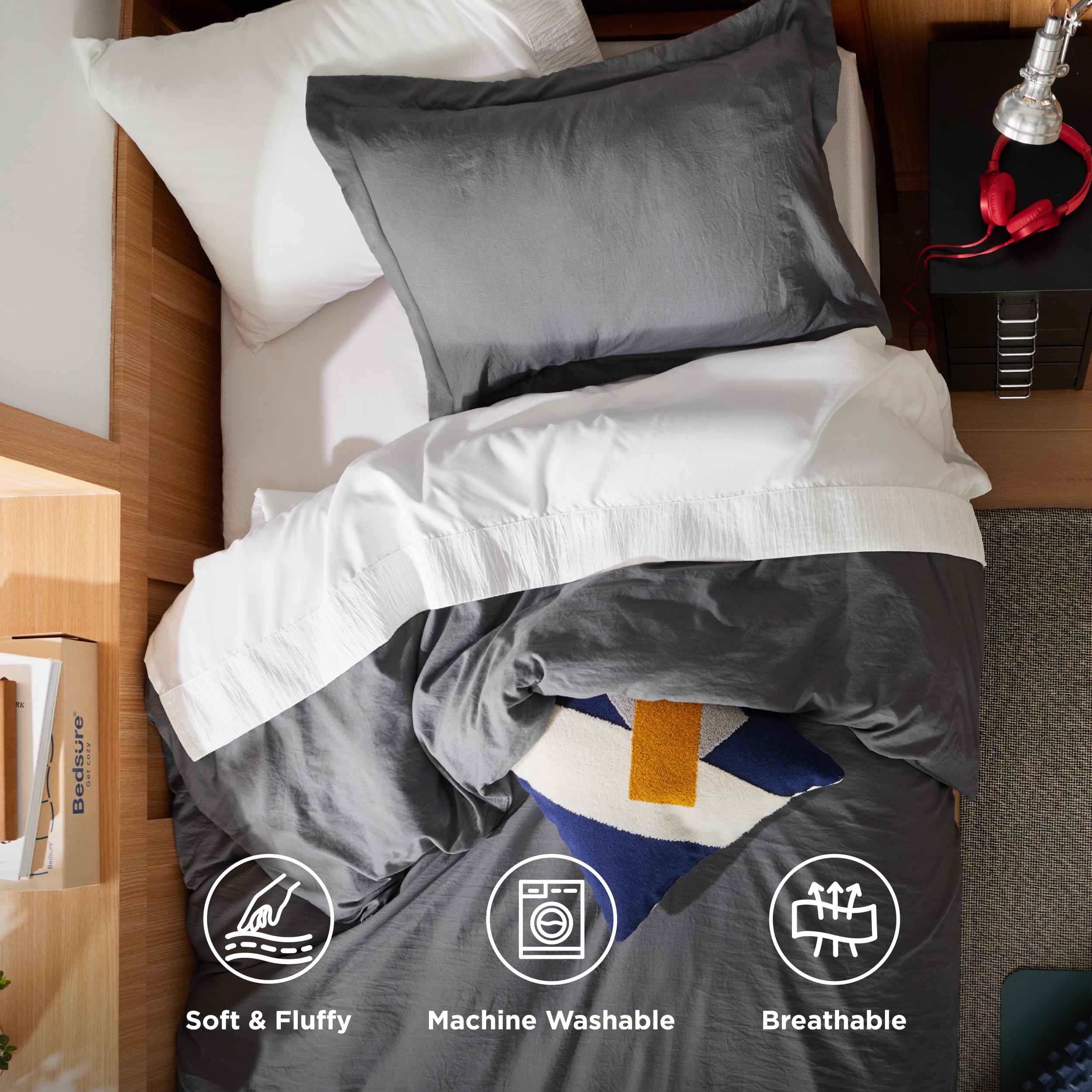 Bedsure hidden zipper closure displayed for faster bedding changes