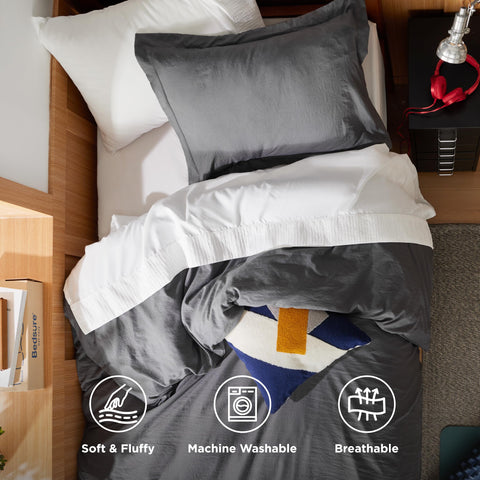 Bedsure hidden zipper closure displayed for faster bedding changes