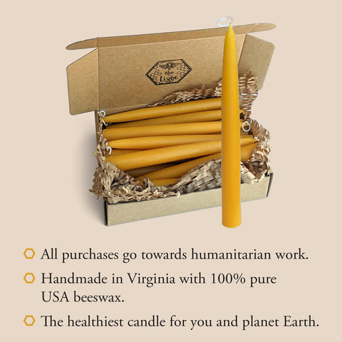 Bee The Light recyclable gift box open, emphasizing plastic-free packaging