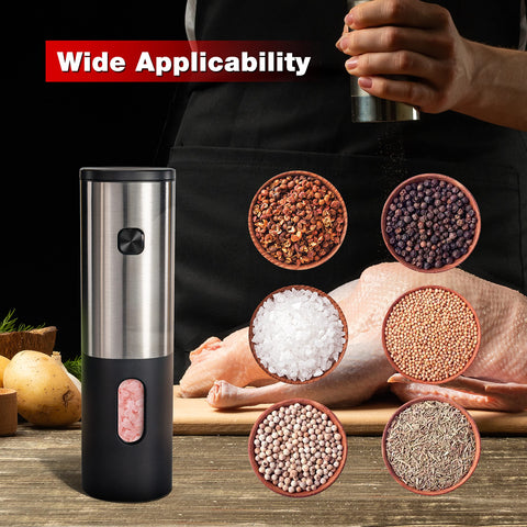BeEcone grinder in hand demonstrating one-handed operation for faster seasoning