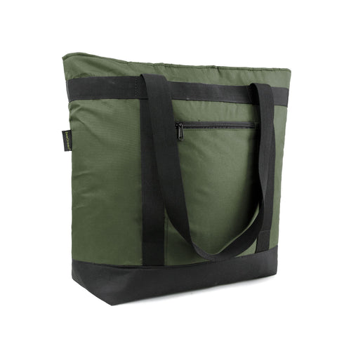 BeeGreen front view showing large insulated tote and sturdy handles benefit portability