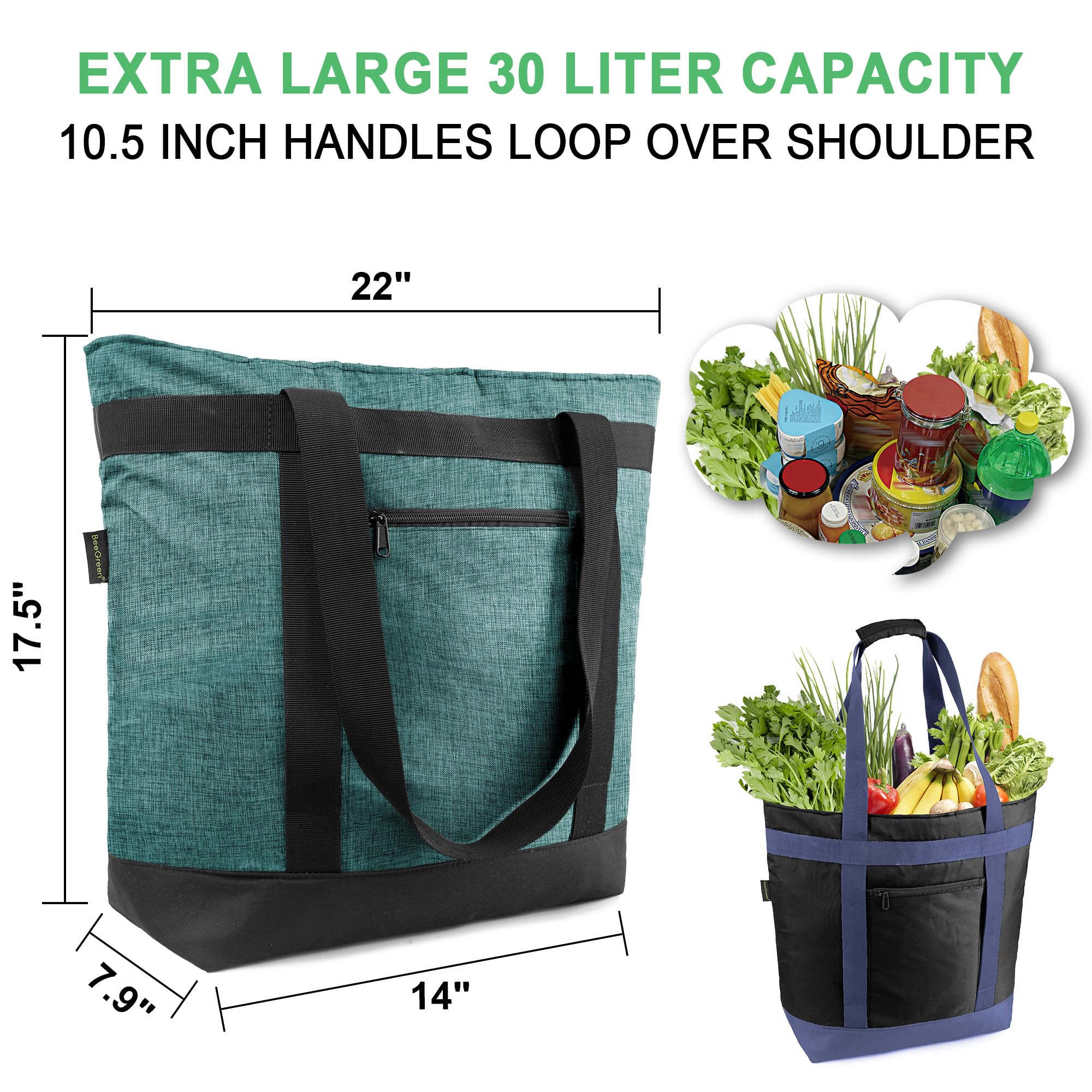 BeeGreen loaded with groceries showing capacity and stable transport benefit