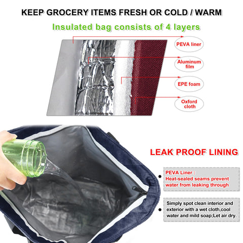 BeeGreen interior PEVA liner close-up showing easy-wipe surface benefit