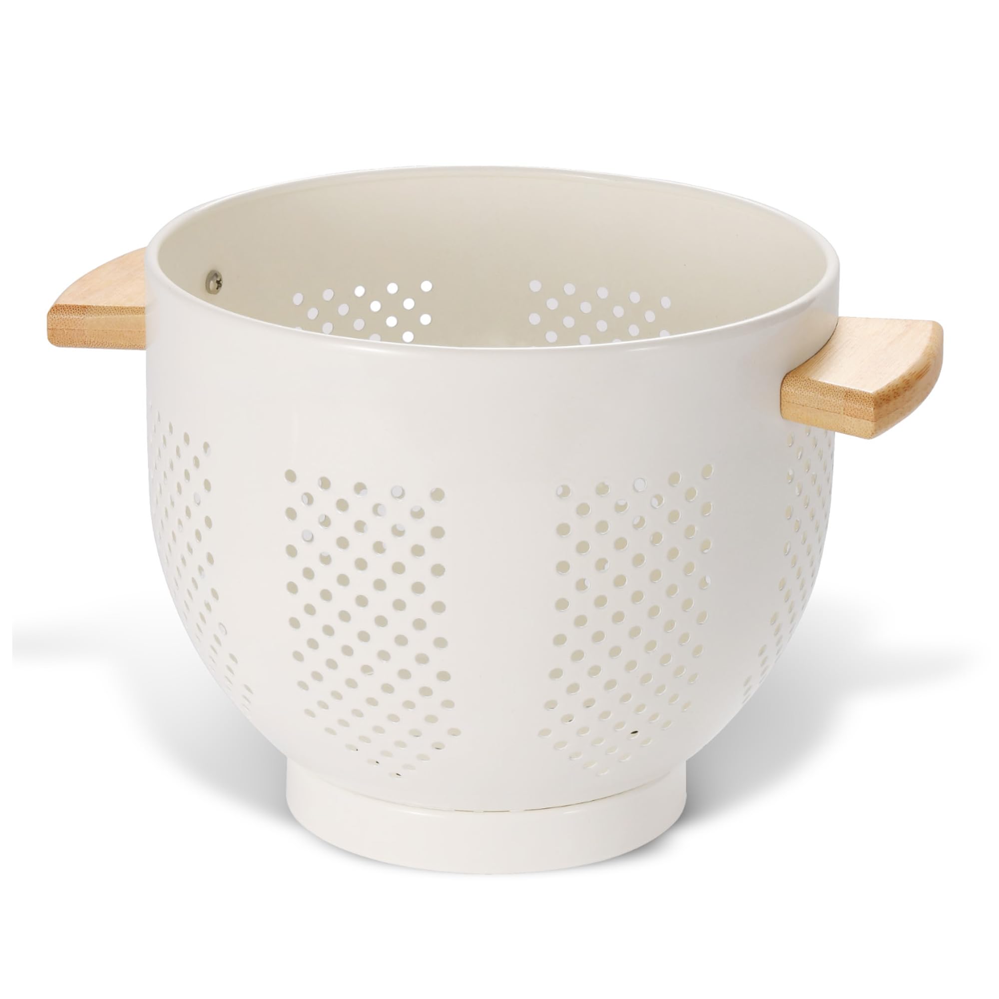 BeFare colander front view showing cream finish and capacity benefit
