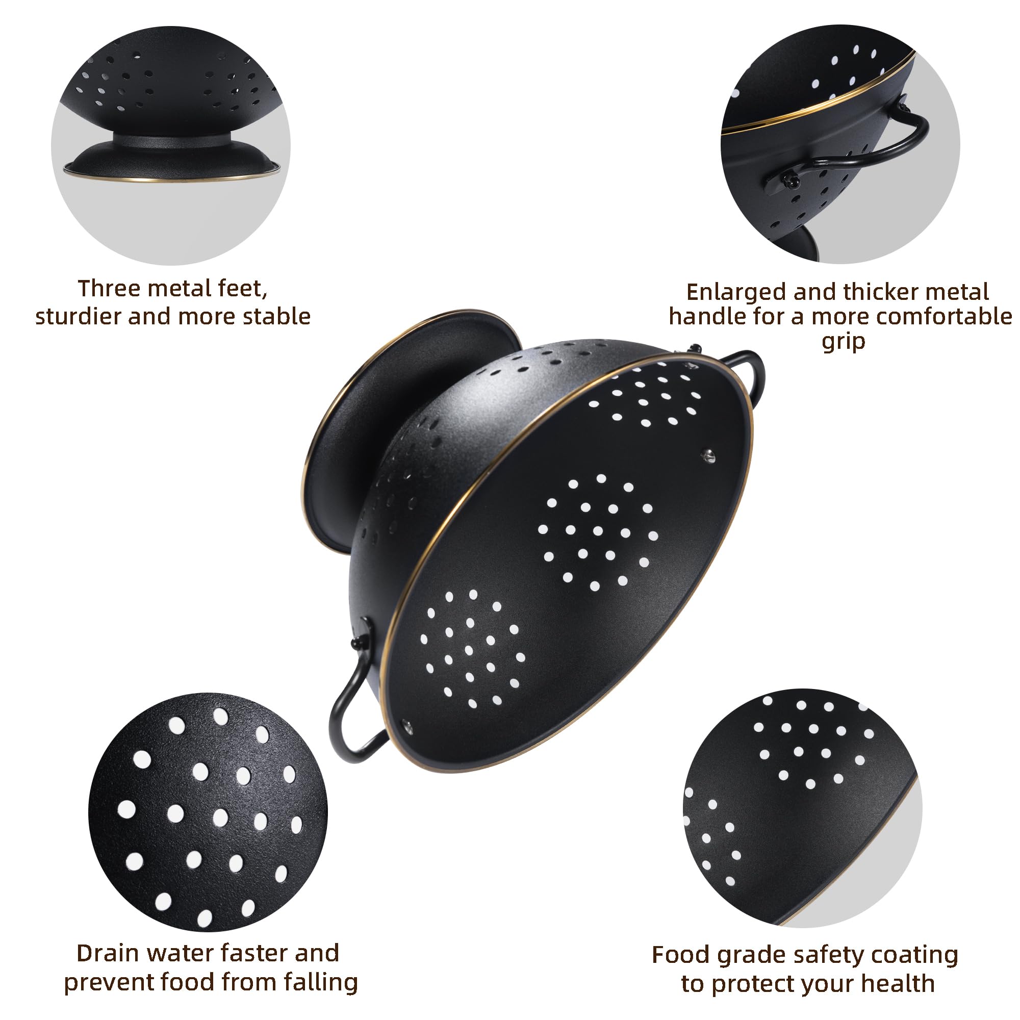 BeFare colander draining spaghetti in sink for quick, mess-free cooking