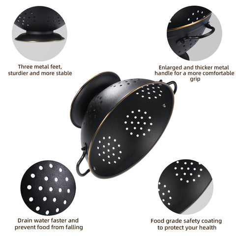 BeFare colander draining spaghetti in sink for quick, mess-free cooking