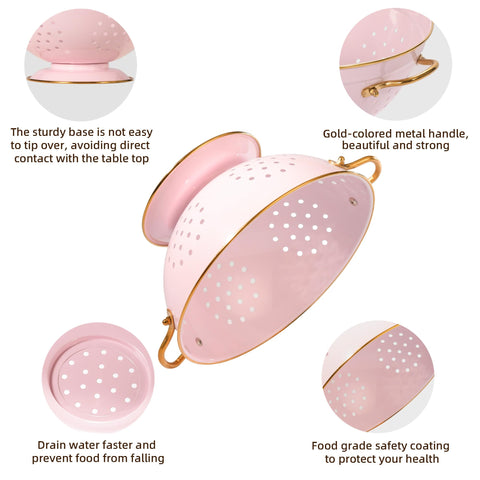 BeFare colander draining pasta showing fast water release and ease