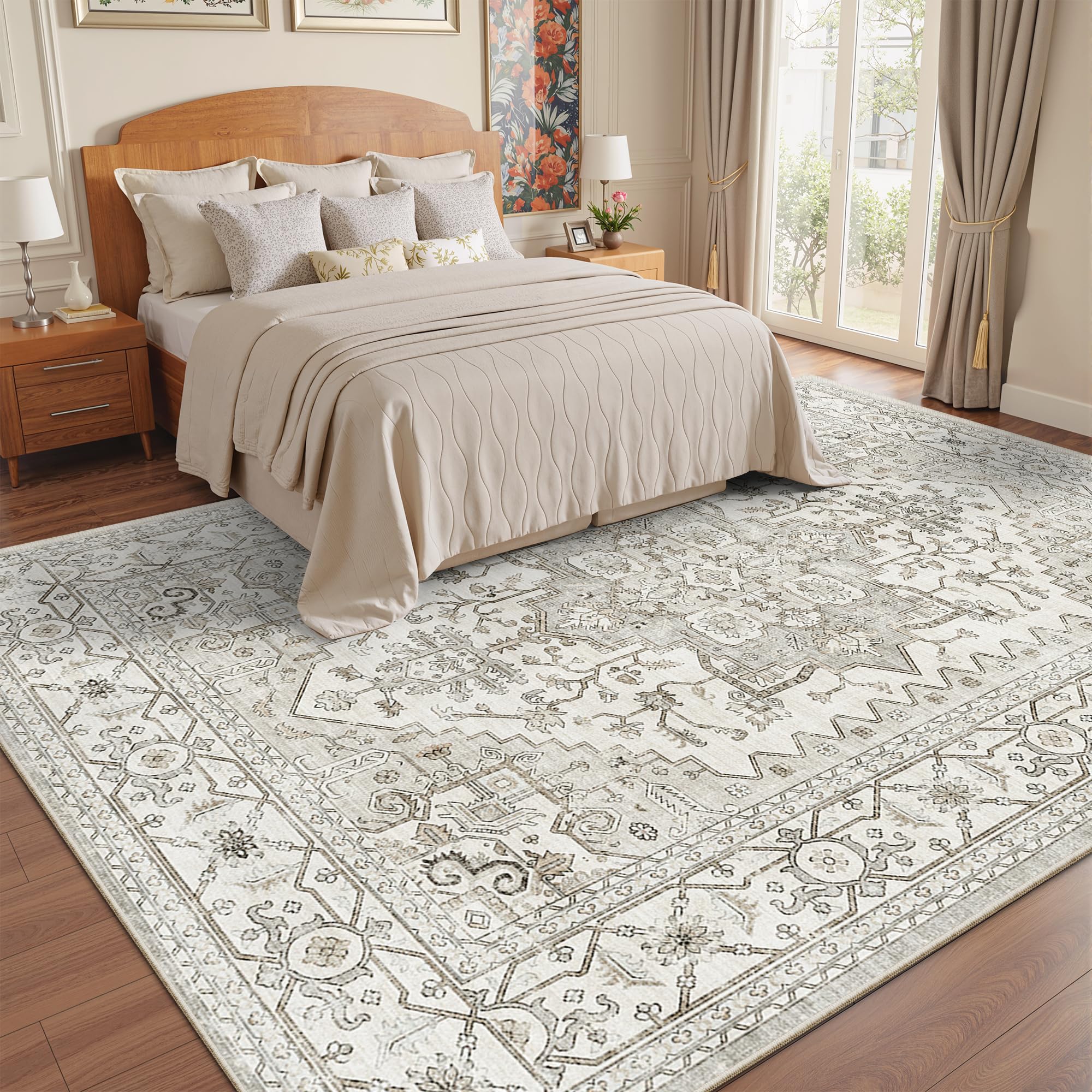 befbee child playing on rug showing pet and child-friendly comfort