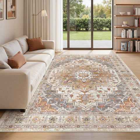 befbee front view of 5x7 area rug showing full coverage and style benefit