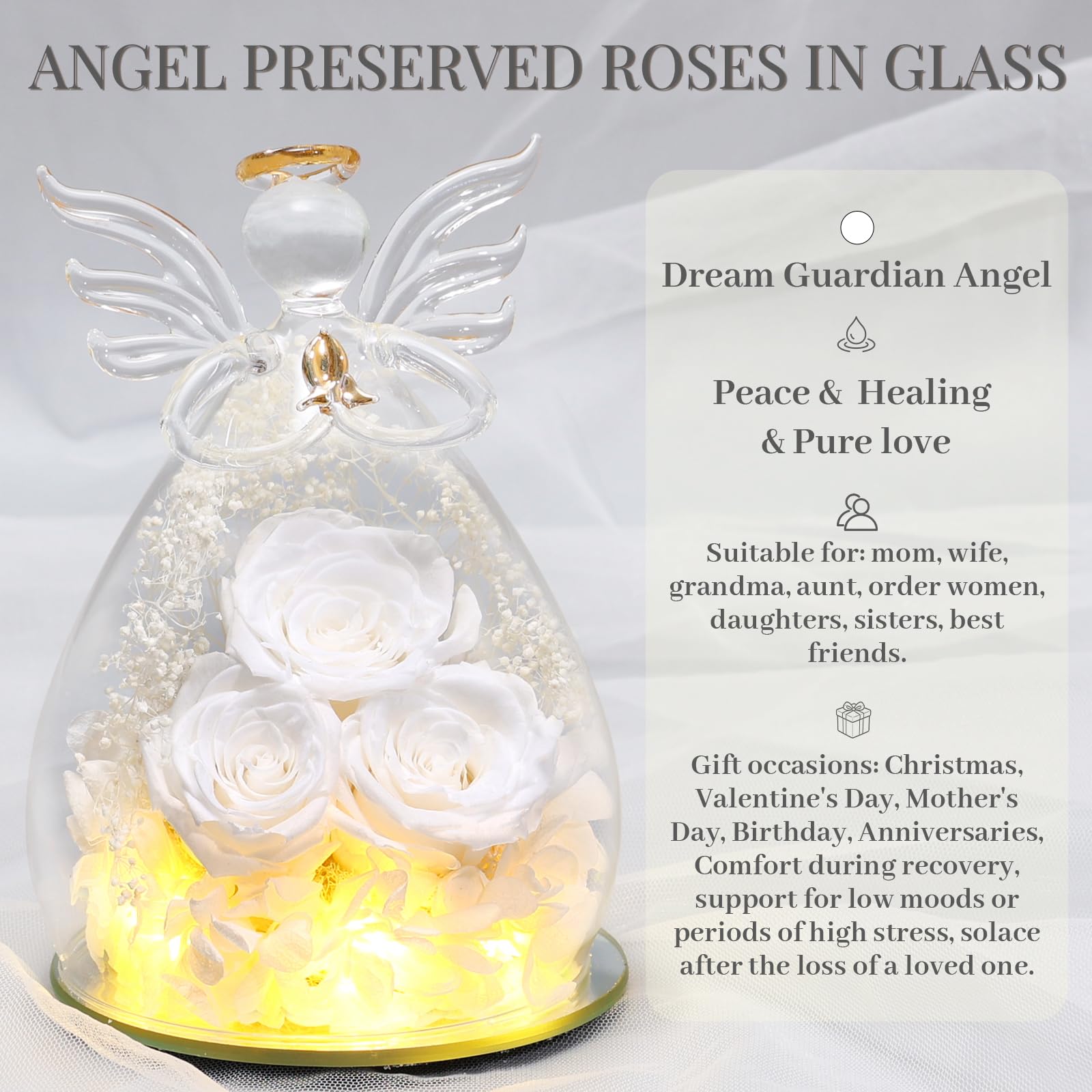 Beferr painted gold wing detail on figurine emphasizing handcrafted finish and thoughtful design