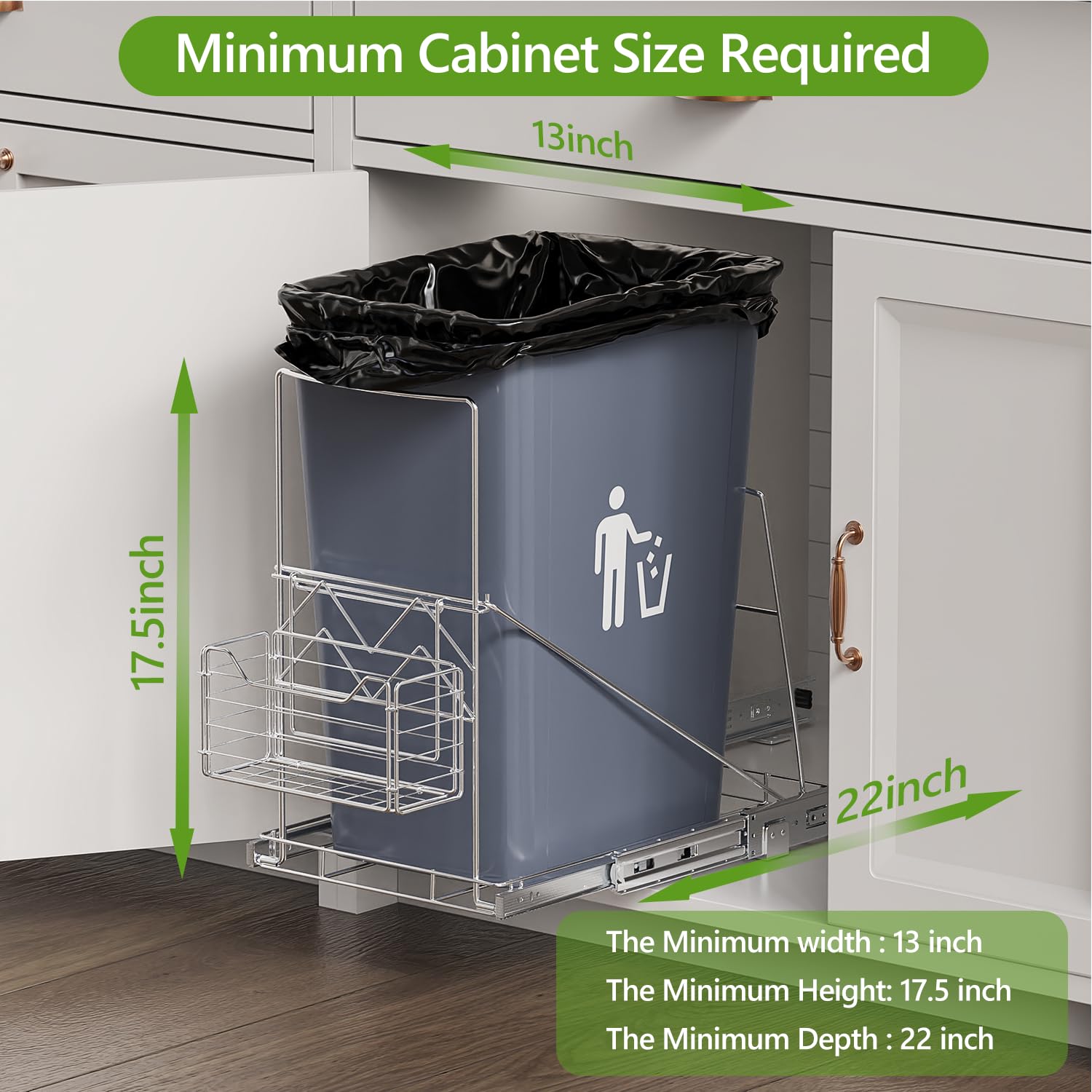 Beinline LIONONLY detachable front basket holding bottles for quick access