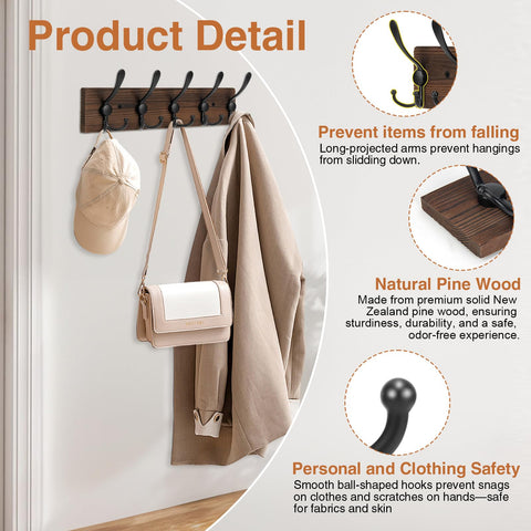 BEIUTAO rack in entryway holding jackets and bags for quick grab-and-go convenience